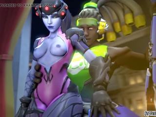Desirable Overwatch Heroes Blowing phallus and Getting Fucked